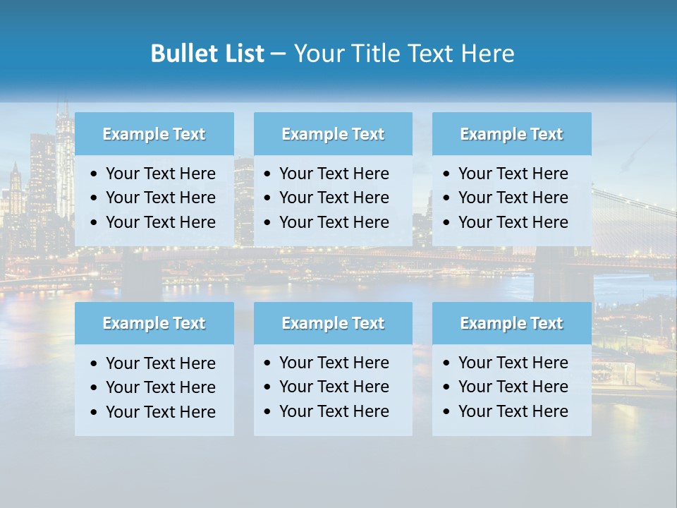 A Cityscape With A Bridge In The Background PowerPoint Template