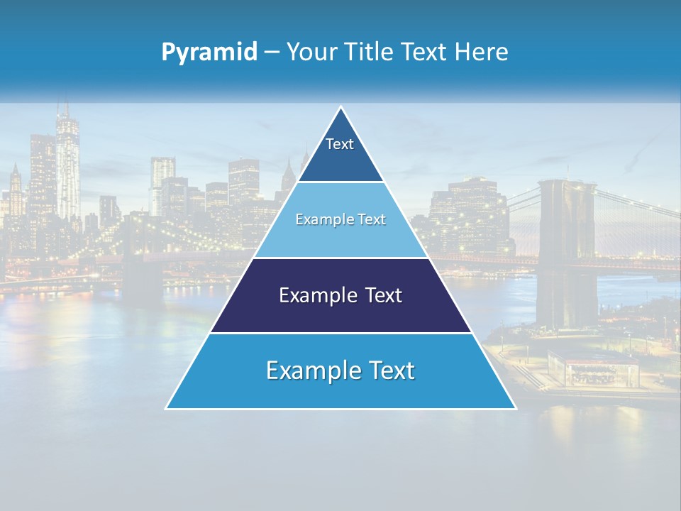 A Cityscape With A Bridge In The Background PowerPoint Template