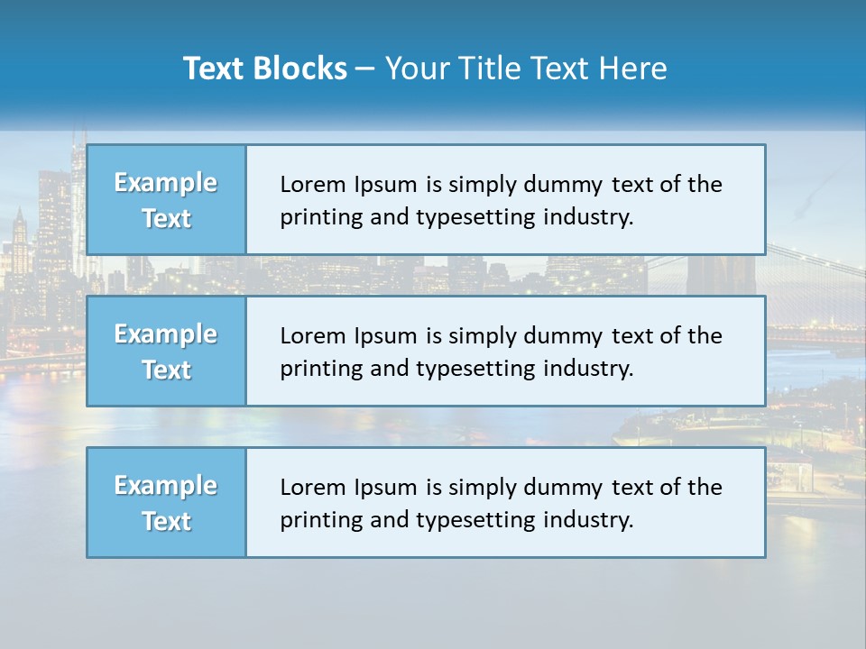 A Cityscape With A Bridge In The Background PowerPoint Template