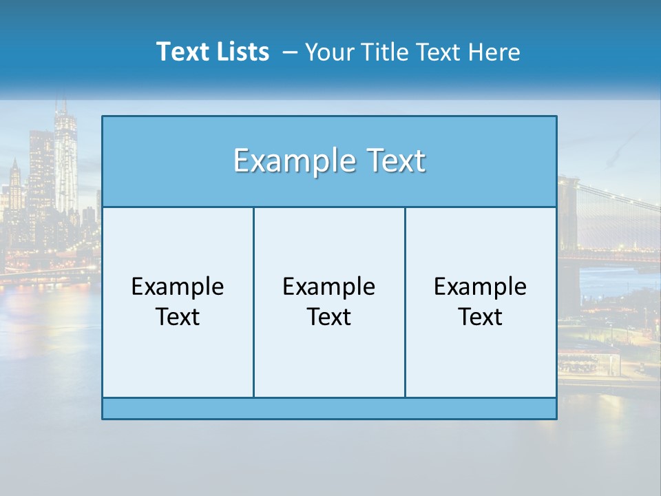 A Cityscape With A Bridge In The Background PowerPoint Template
