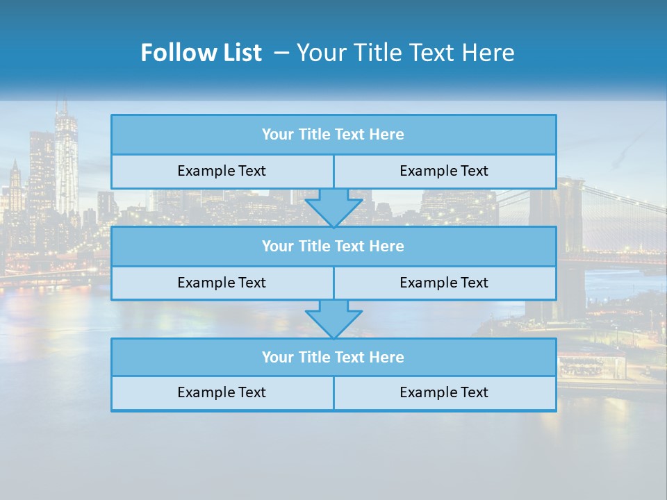 A Cityscape With A Bridge In The Background PowerPoint Template