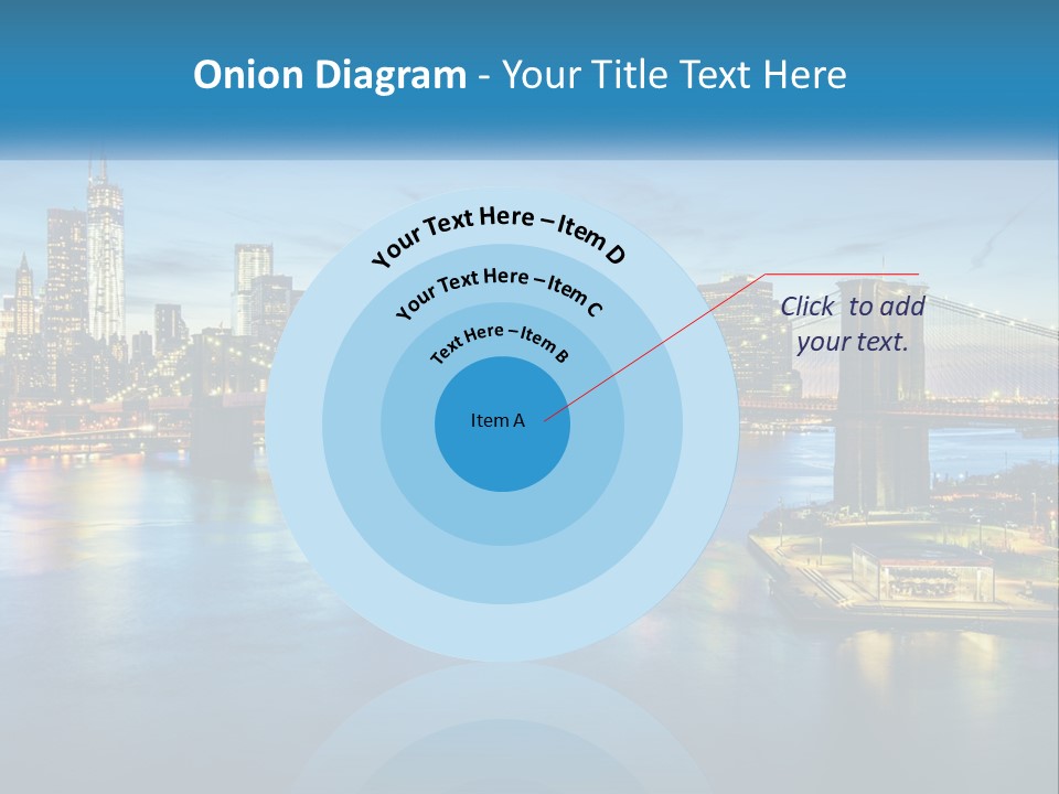 A Cityscape With A Bridge In The Background PowerPoint Template