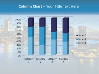 A Cityscape With A Bridge In The Background PowerPoint Template