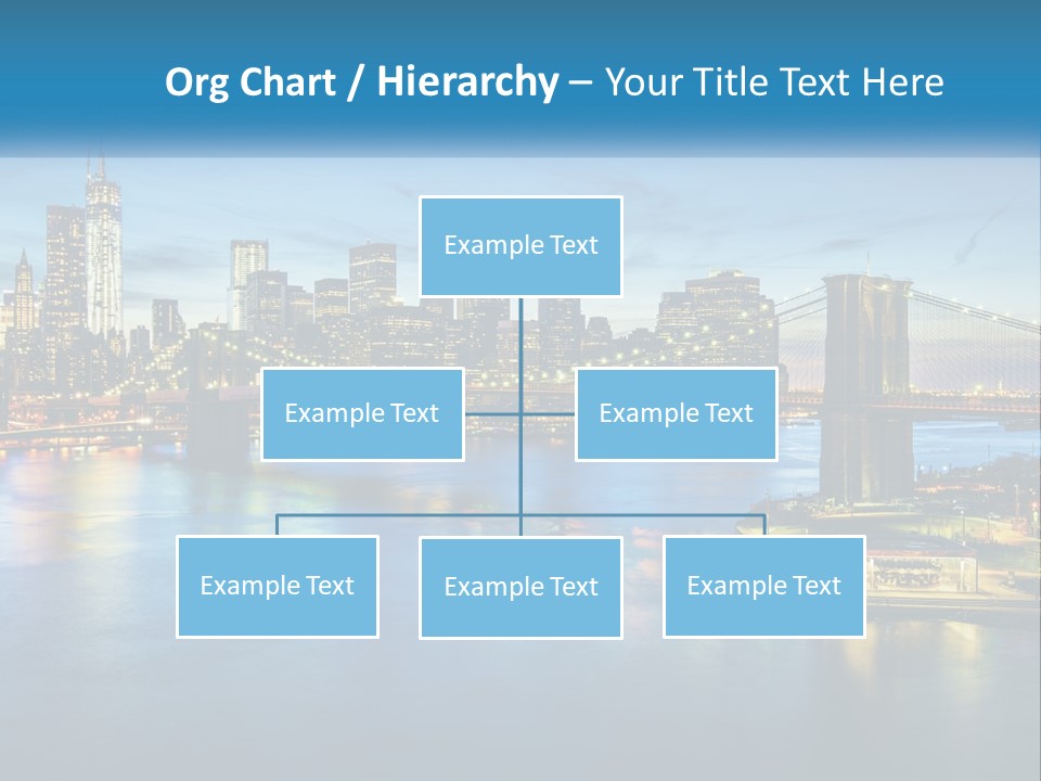 A Cityscape With A Bridge In The Background PowerPoint Template