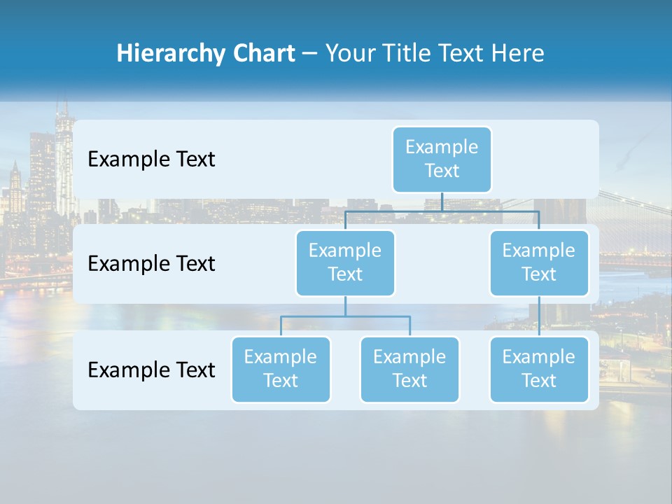A Cityscape With A Bridge In The Background PowerPoint Template