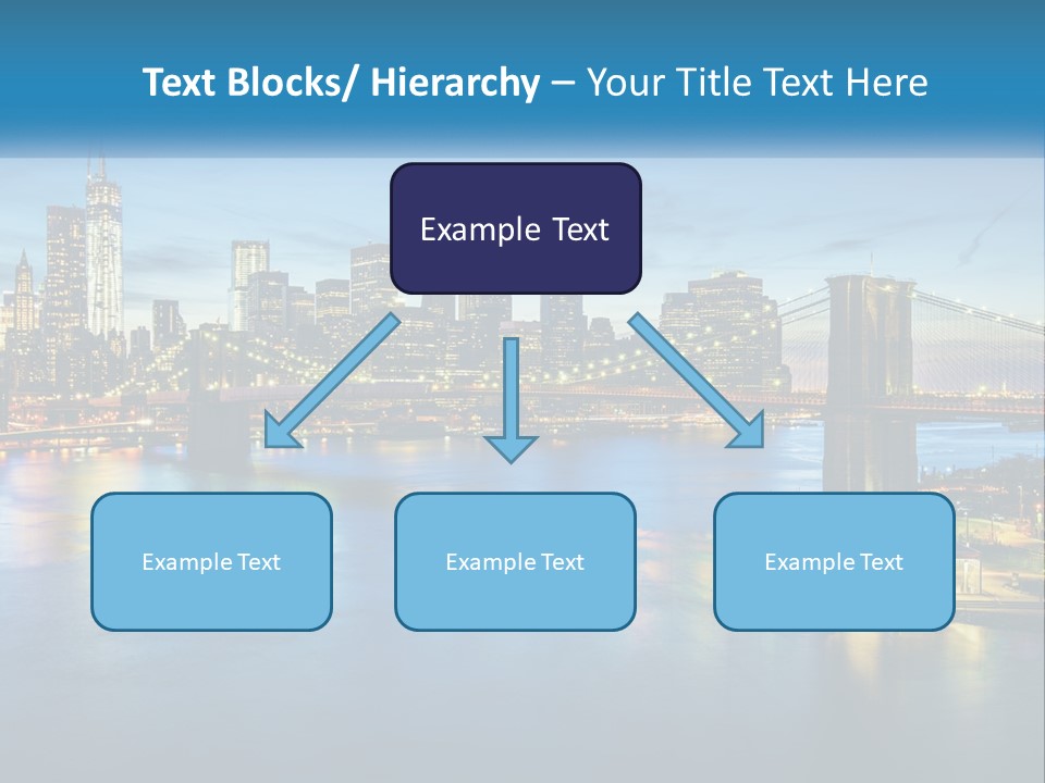 A Cityscape With A Bridge In The Background PowerPoint Template