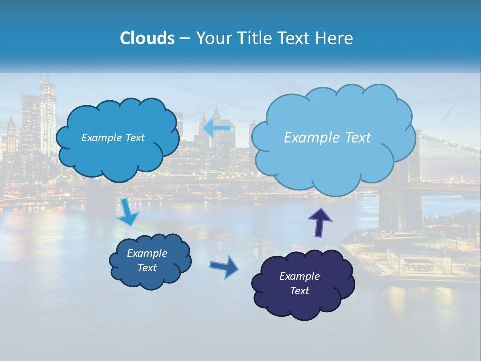 A Cityscape With A Bridge In The Background PowerPoint Template