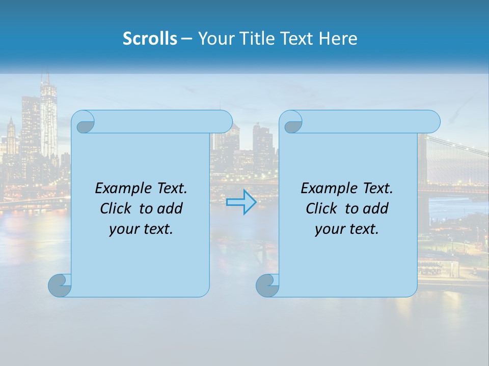 A Cityscape With A Bridge In The Background PowerPoint Template