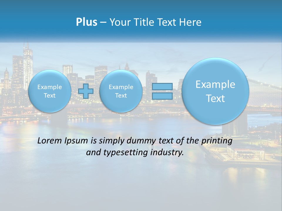 A Cityscape With A Bridge In The Background PowerPoint Template