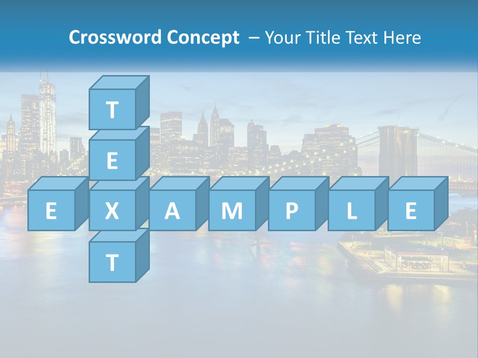 A Cityscape With A Bridge In The Background PowerPoint Template