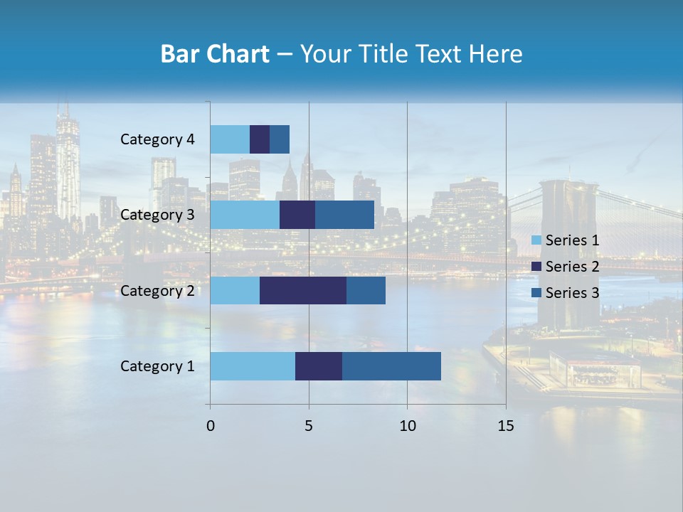 A Cityscape With A Bridge In The Background PowerPoint Template