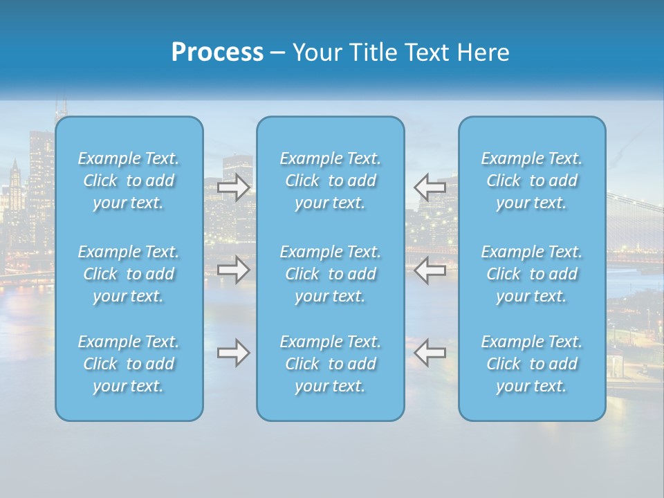 A Cityscape With A Bridge In The Background PowerPoint Template