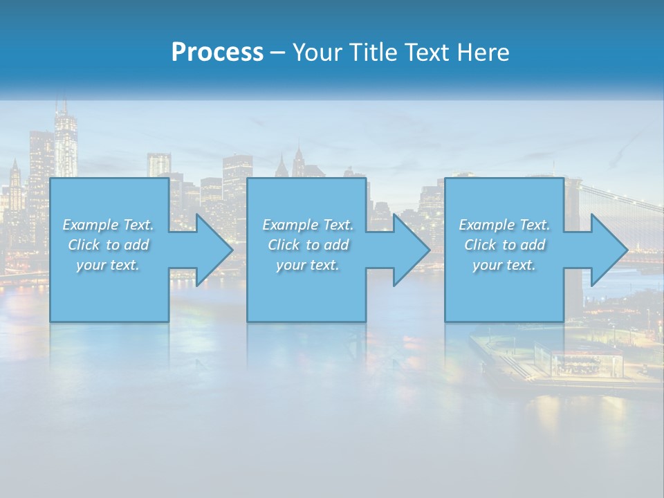 A Cityscape With A Bridge In The Background PowerPoint Template