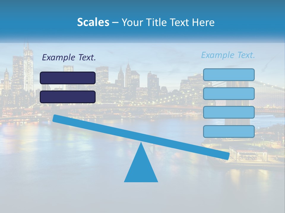 A Cityscape With A Bridge In The Background PowerPoint Template