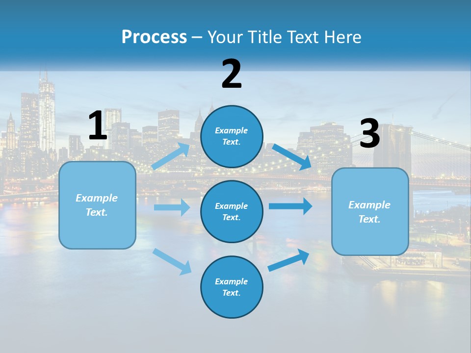 A Cityscape With A Bridge In The Background PowerPoint Template