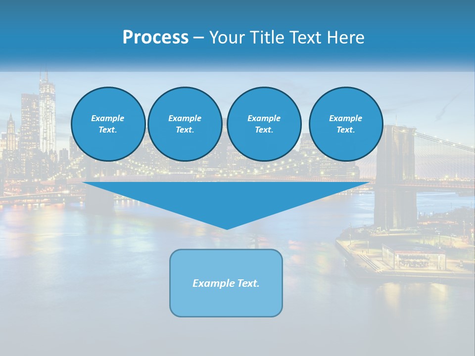 A Cityscape With A Bridge In The Background PowerPoint Template