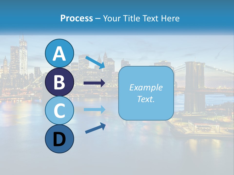 A Cityscape With A Bridge In The Background PowerPoint Template