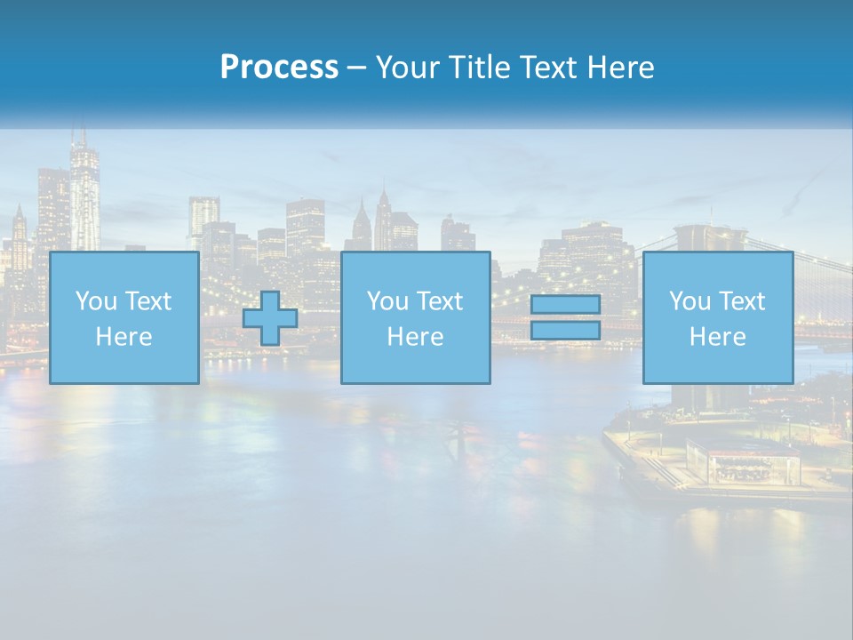 A Cityscape With A Bridge In The Background PowerPoint Template