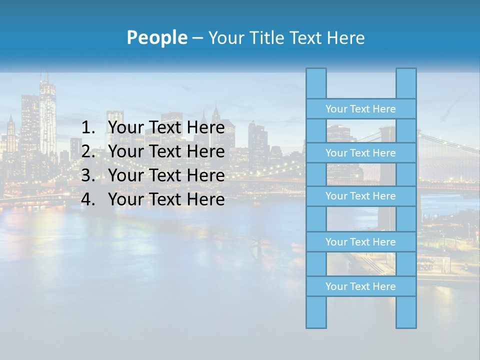 A Cityscape With A Bridge In The Background PowerPoint Template