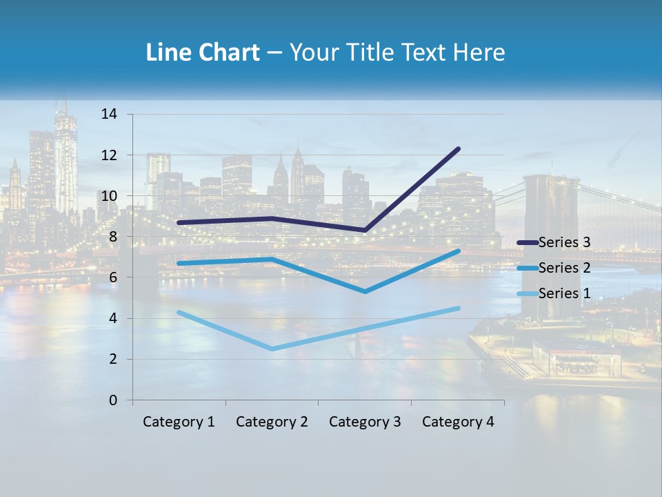 A Cityscape With A Bridge In The Background PowerPoint Template