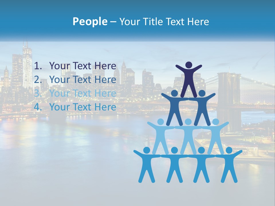 A Cityscape With A Bridge In The Background PowerPoint Template