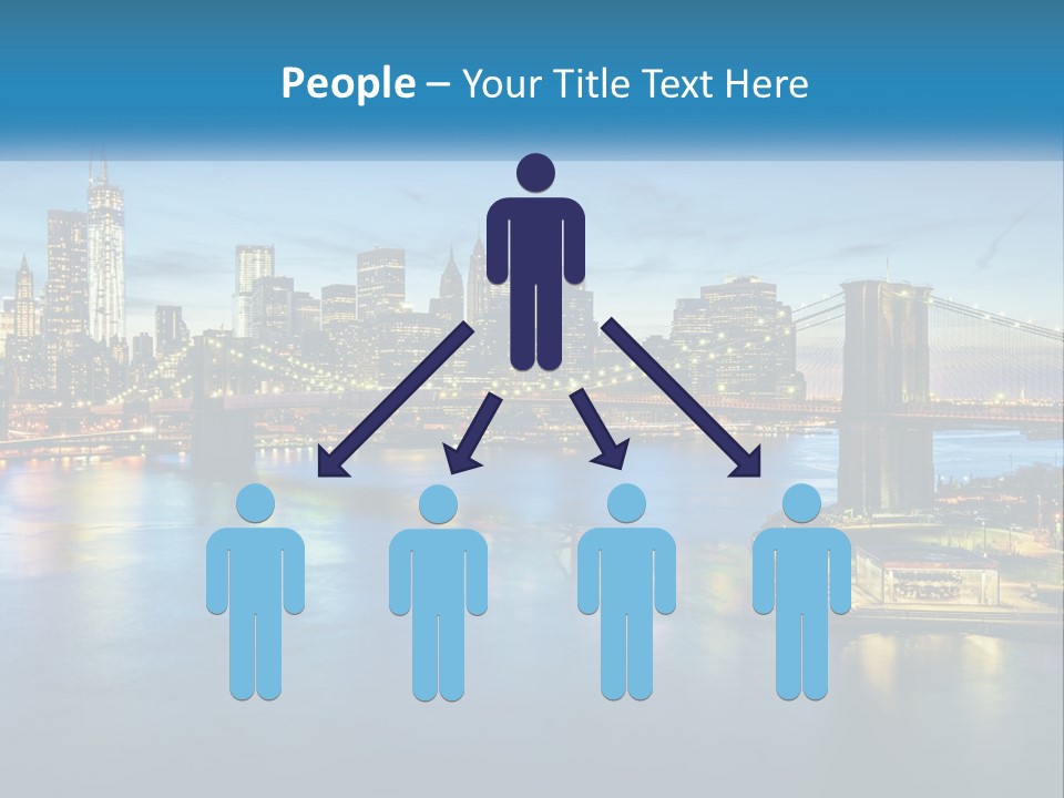 A Cityscape With A Bridge In The Background PowerPoint Template