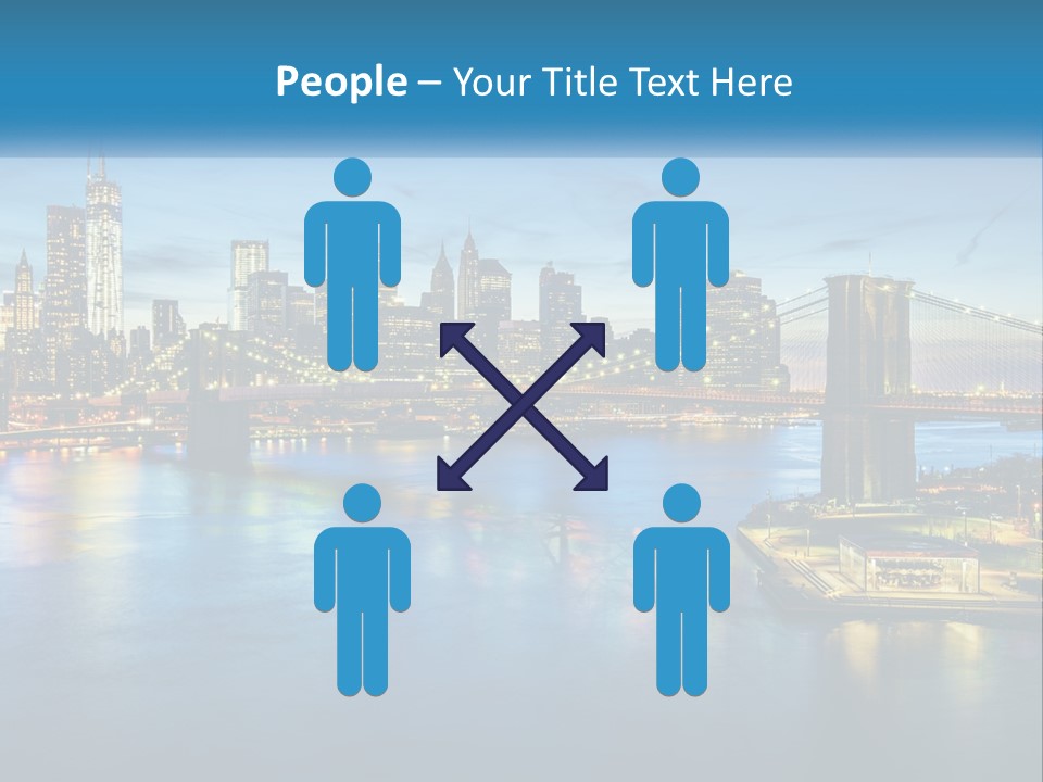 A Cityscape With A Bridge In The Background PowerPoint Template