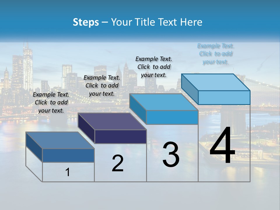 A Cityscape With A Bridge In The Background PowerPoint Template