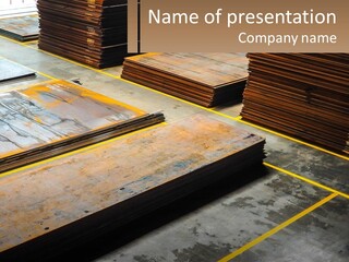 A Room Filled With Lots Of Wooden Boards PowerPoint Template