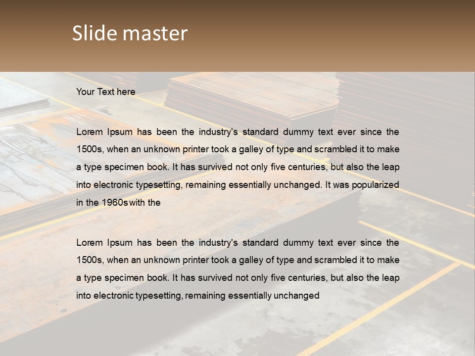 A Room Filled With Lots Of Wooden Boards PowerPoint Template