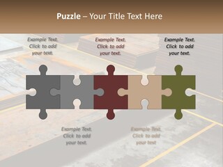 A Room Filled With Lots Of Wooden Boards PowerPoint Template