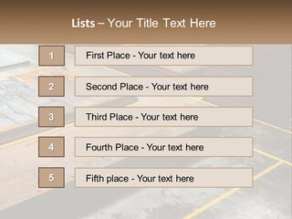 A Room Filled With Lots Of Wooden Boards PowerPoint Template