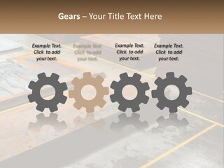 A Room Filled With Lots Of Wooden Boards PowerPoint Template