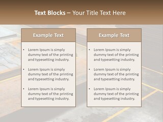 A Room Filled With Lots Of Wooden Boards PowerPoint Template