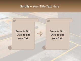 A Room Filled With Lots Of Wooden Boards PowerPoint Template