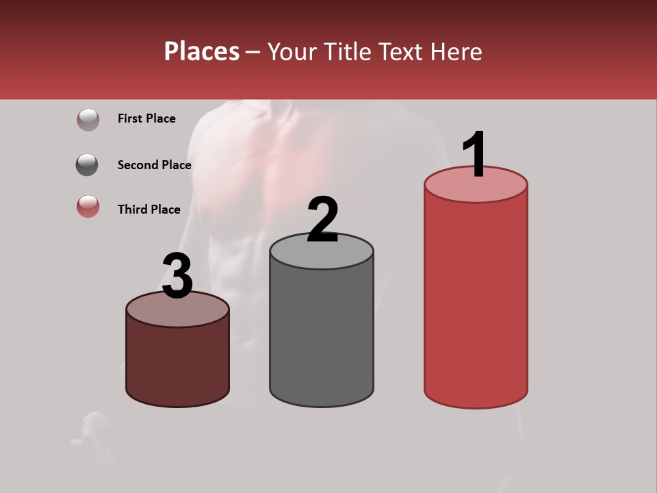 A Man Holding A Sign With A Red Light On His Chest PowerPoint Template