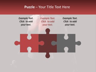 A Man Holding A Sign With A Red Light On His Chest PowerPoint Template