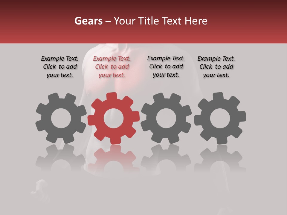 A Man Holding A Sign With A Red Light On His Chest PowerPoint Template