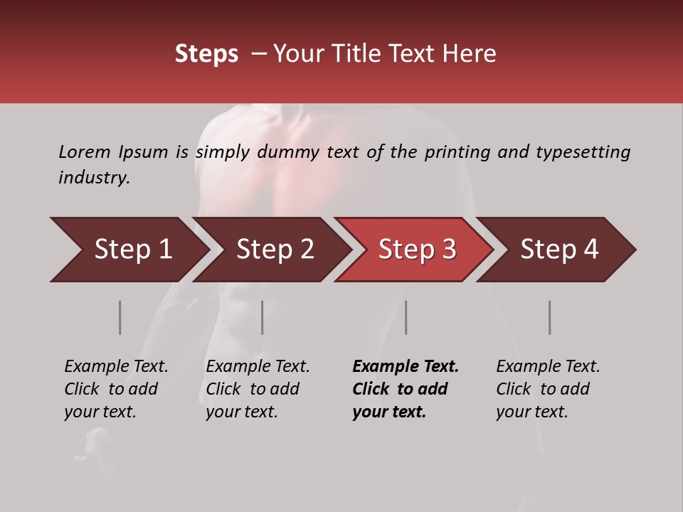 A Man Holding A Sign With A Red Light On His Chest PowerPoint Template