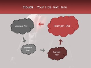 A Man Holding A Sign With A Red Light On His Chest PowerPoint Template