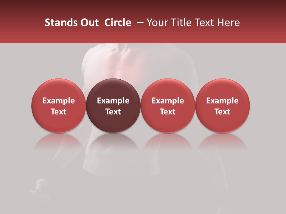 A Man Holding A Sign With A Red Light On His Chest PowerPoint Template