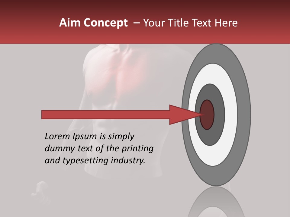 A Man Holding A Sign With A Red Light On His Chest PowerPoint Template