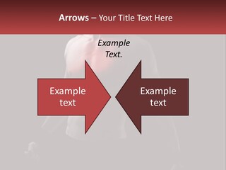 A Man Holding A Sign With A Red Light On His Chest PowerPoint Template