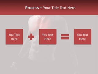 A Man Holding A Sign With A Red Light On His Chest PowerPoint Template
