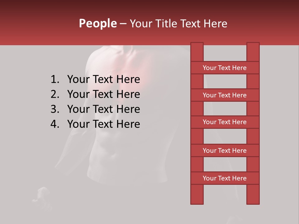 A Man Holding A Sign With A Red Light On His Chest PowerPoint Template