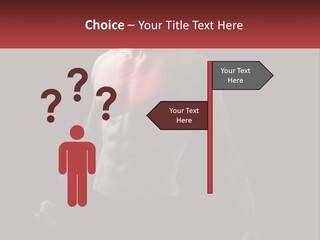 A Man Holding A Sign With A Red Light On His Chest PowerPoint Template