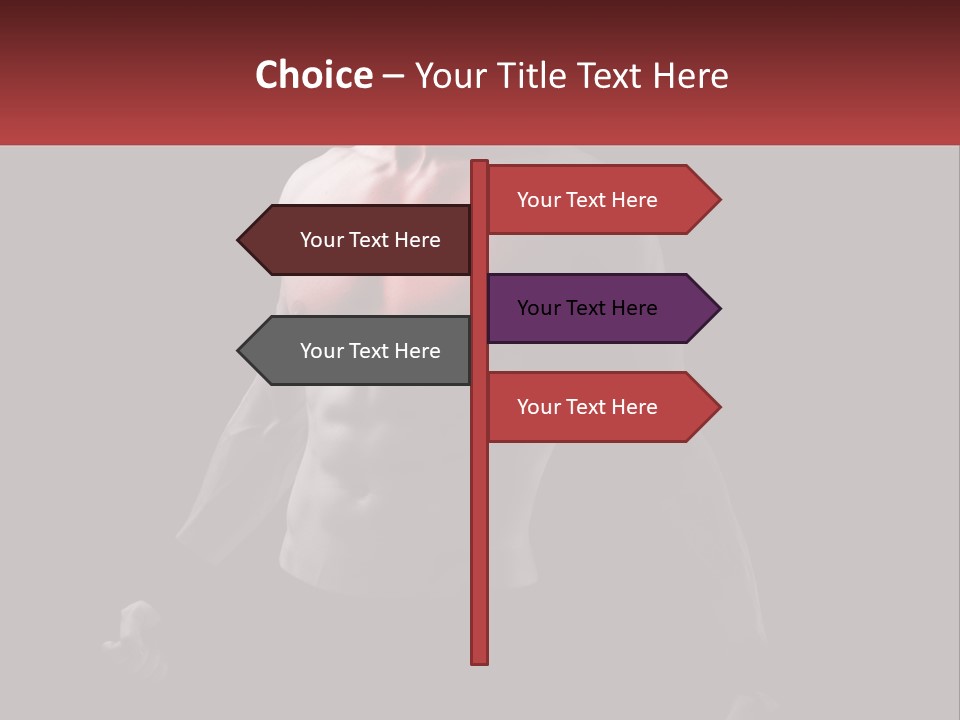 A Man Holding A Sign With A Red Light On His Chest PowerPoint Template