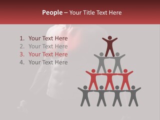 A Man Holding A Sign With A Red Light On His Chest PowerPoint Template