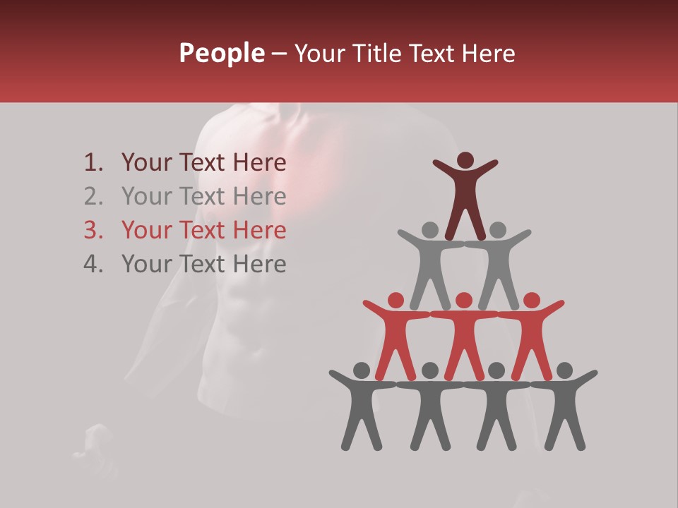 A Man Holding A Sign With A Red Light On His Chest PowerPoint Template