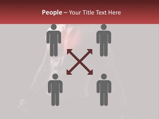 A Man Holding A Sign With A Red Light On His Chest PowerPoint Template